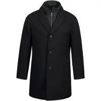 JP 1880 Regular Fit Manteau noir, Unicolore