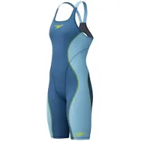 Speedo Fastskin Hyperspark Solid Openback Kneeskin Swimsuit Bleu UK 18 Femme