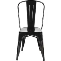 Bolero Chaise de bistro en acier noir (lot de 4)