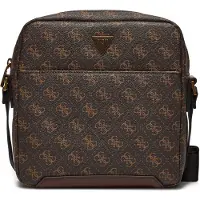 GUESS Sac à bandoulière 'TORINO TOP ZIP CROSSBODY FLAT' marron / marron châtaigne