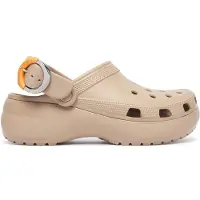 Crocs Classic Platform Buckle Clogs Beige EU 42-43 Femme