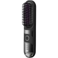 INF Brosse Lissante Sans Fil - Portable et Rechargeable, Température Ajustable Le noir