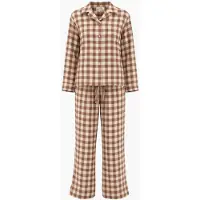 AmourLinen Pyjama 'Snooze' brun foncé