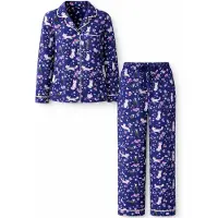 LEAFLETIC Pyjama 'Women’s Nightwear Long set' bleu chiné