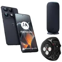 Motorola Pack Smartphone Signature 5G Double SIM 512 Go 6.8" Bleu Carbon + Sound Flow + Watch Noir