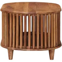 vidaXL Table basse artisanale, brun teck, 85 x 50 x 40 cm