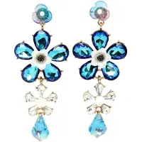 Avant Garde Boucles d'oreilles 'Olgata' bleu