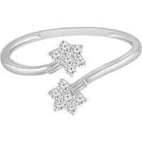 Diamant Exquis Bague 'Ring aus 375 Weißgold mit Diamant' argent