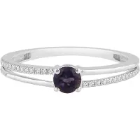 Diamant Exquis Bague 'Ring aus 375 Weißgold mit Diamant' argent