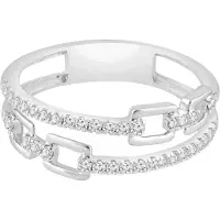 Diamant Exquis Bague 'Ring aus 375 Weißgold mit Diamant' argent