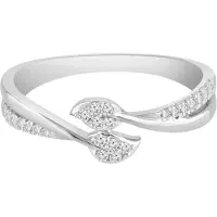 Diamant Exquis Bague 'Ring aus 375 Weißgold mit Diamant' argent