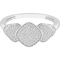Diamant Exquis Bague 'Ring aus 375 Weißgold mit Diamant' argent