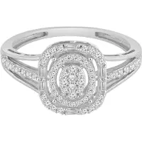 Diamant Exquis Bague 'Ring aus 375 Weißgold mit Diamant' argent