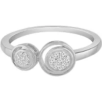 Diamant Exquis Bague 'Ring aus 375 Weißgold mit Diamant' argent
