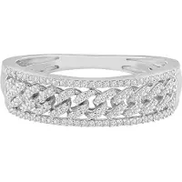 Diamant Exquis Bague 'Ring aus 375 Weißgold mit Diamant' argent