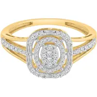 Diamant Exquis Bague 'Ring aus 375 Gelbgold mit Diamant' or