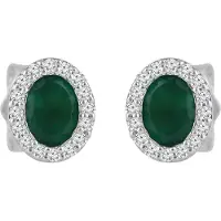 Diamant Exquis Boucles d'oreilles argent