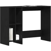 vidaXL Bureau noir imitation bois chêne, fabriqué en panneaux de particules