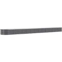 vidaXL Lit surélevé de jardin Acier galvanisé Anthracite
