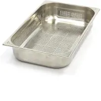 Maxima - Récipient Gastronorm - 1/1 GN - 10 cm de profondeur - Acier inoxydable - Perforé
