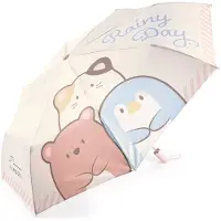 Nici Filles, Parapluie, Regenschirm mymochi 98cm (Durchmesser), Marron, Rose, Beige