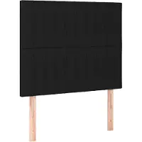 vidaXL Têtes de lit 2 pcs. noir 90x5x78/88 cm Tissu