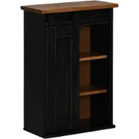 vidaXL Armoire suspendue HALDEN porte coulissante noir 49x22,5x70 cm
