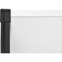 vidaXL Auvent de porte noir et transparent 396x90 cm Polycarbonate