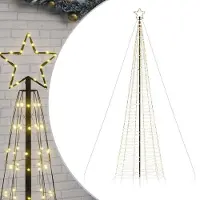 vidaXL Sapin de Noël à LED avec piquets 1534 LED blanc chaud 500 cm