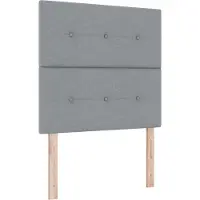 vidaXL Tête de lit réglable en hauteur avec tête de lit Gris clair 90 cm Tissu
