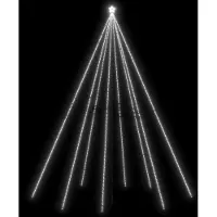 vidaXL Sapin de Noël à LED Int/Extérieur 1300 LED blanc froid 8 m