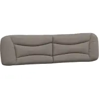 vidaXL Coussin de tête de lit Taupe 200 cm Tissu