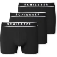Schiesser Boxer Schiesser Men 173983 95/5 Organic Black (3-Pack)-XXXL