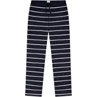 Schiesser Pantalon de pyjama ' Mix Relax ' bleu foncé / blanc