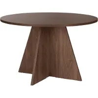 CALICOSY - Table de salle à manger avec plateau rond D120 cm ARIA
