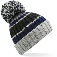Beechfield Bonnet ray? avec pompon Steel Blue - Beechfield BF392