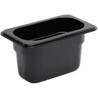 Vogue Bacs GN en plastique 1/9 | 2 tailles - Noir