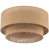 Euluna Plafonnier , Boho jute, dimmable, Brun / rouille, Salon / séjour, Tissu / textile, Bohême