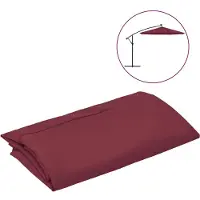 vidaXL Housse de rechange pour parasol Bordeaux rouge 350 cm
