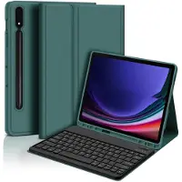 INF Étui Clavier Bluetooth + Clavier pour Samsung Tab S6 Lite 10.4" - Vert Foncé