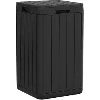 vidaXL Poubelle d'extérieur anthracite 38x38x65 cm PP
