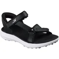 SKECHERS Sandales pour femme Slip-ins GO GOLF avec soutien de la voûte plantaire, enfilage facile, noir, taille 37 EU