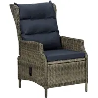 vidaXL Ensemble de jardin 5 pièces brun poly rotin