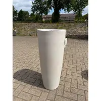 Prosperplast Flower pot MOLIO ROUND SLIM, plastic, beige (39 x 96 cm)