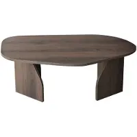 CALICOSY - Table basse avec plateau de forme organique et pieds larges L100 cm - ROCK