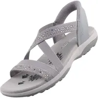 SKECHERS Reggae Slim Summer Sparkle Damen Sandalen Grau