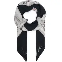 Karl Lagerfeld Écharpe noir / blanc
