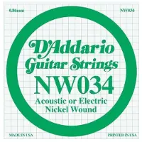 D'Addario Corde Au Détail D'addario Nw034 - Guitare Électrique - Filet Rond 034