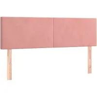 vidaXL Têtes de lit 2 pcs. Rose 72x5x78/88 cm velours