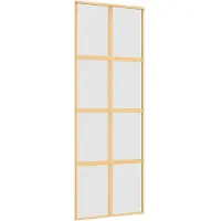 vidaXL Porte coulissante Golden 76x205 cm Mat verre ESG et aluminium